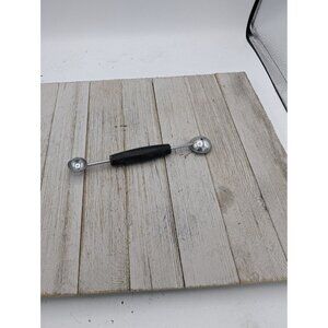 Vintage EKCO Melon Baller #2 Melon Scoop Double Sided Black Handle